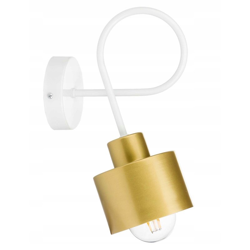LAMPA KINKIET E27 żyrandol stały loft matal złoty