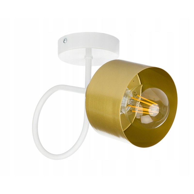 LAMPA KINKIET E27 żyrandol stały loft matal złoty