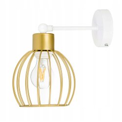 LAMPA KINKIET E27 żyrandol stały loft drut złoty 1