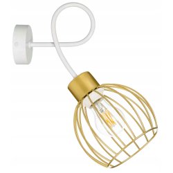 LAMPA KINKIET E27 żyrandol stały loft drut złoty 1