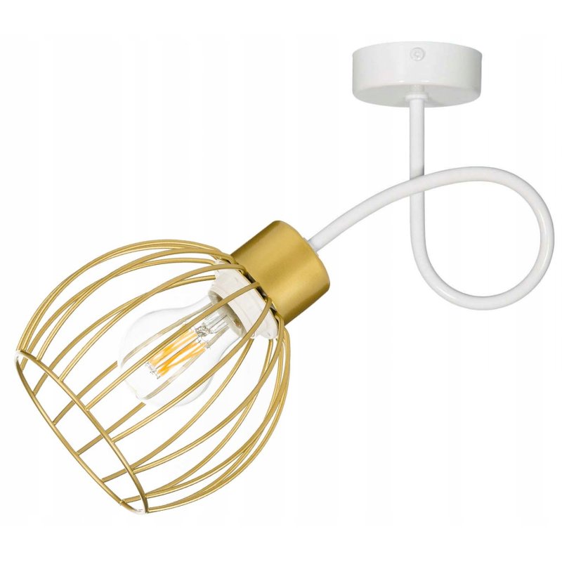 LAMPA KINKIET E27 żyrandol stały loft drut złoty 1