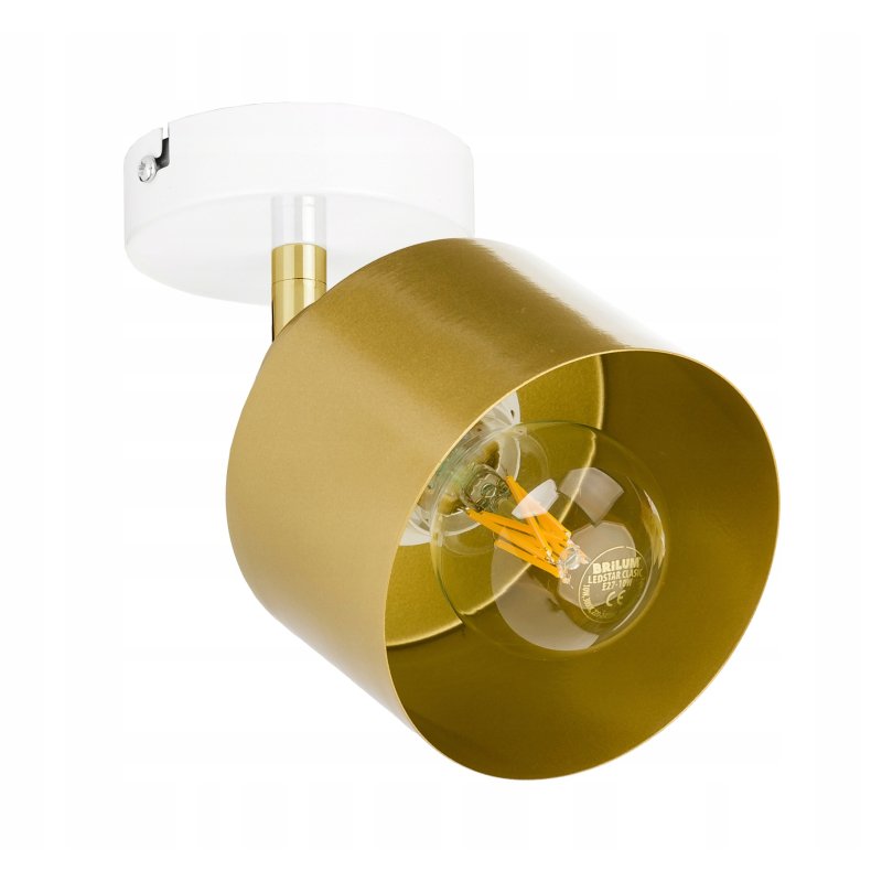 LAMPA KINKIET ścienny regulowany loft metal złoty