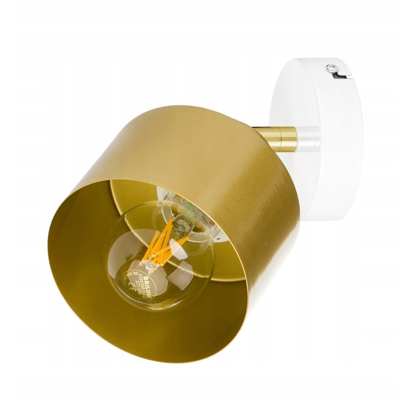 LAMPA KINKIET ścienny regulowany loft metal złoty