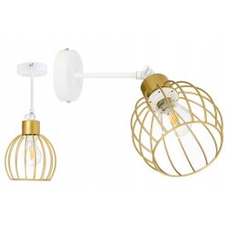 LAMPA KINKIET ścienny regulowany loft drut złoty 1