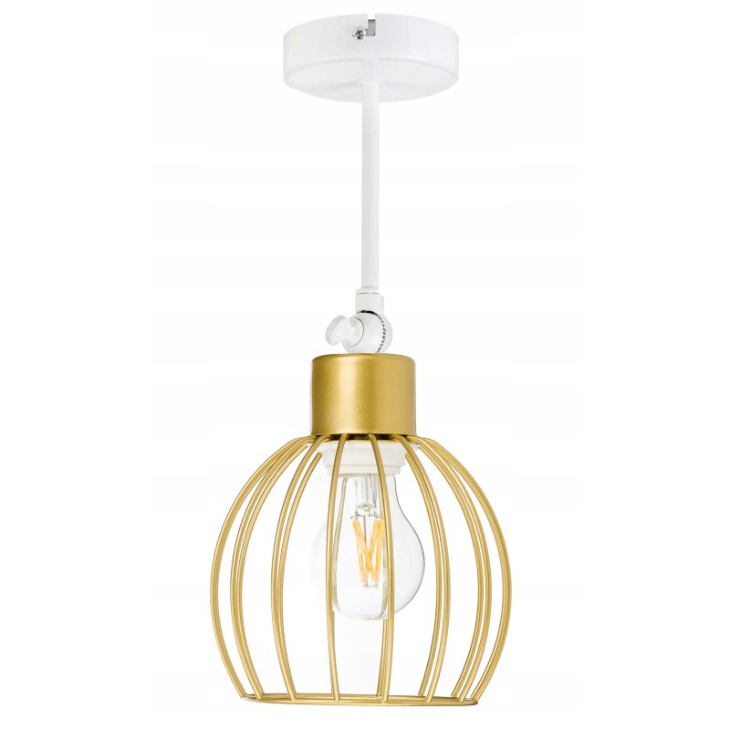 LAMPA KINKIET ścienny regulowany loft drut złoty 1