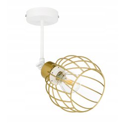 LAMPA KINKIET ścienny regulowany loft drut złoty 1