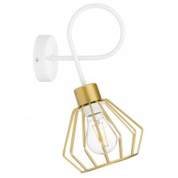 LAMPA KINKIET E27 żyrandol stały loft drut złoty 1