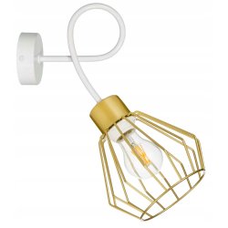 LAMPA KINKIET E27 żyrandol stały loft drut złoty 1