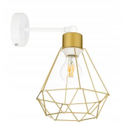 LAMPA kinkiet E27 żyrandol stały loft drut złoty 1
