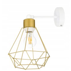 LAMPA kinkiet E27 żyrandol stały loft drut złoty 1