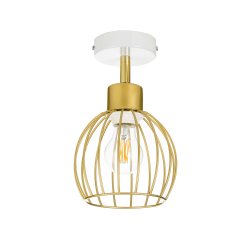LAMPA KINKIET ścienny regulowany loft drut złoty 1