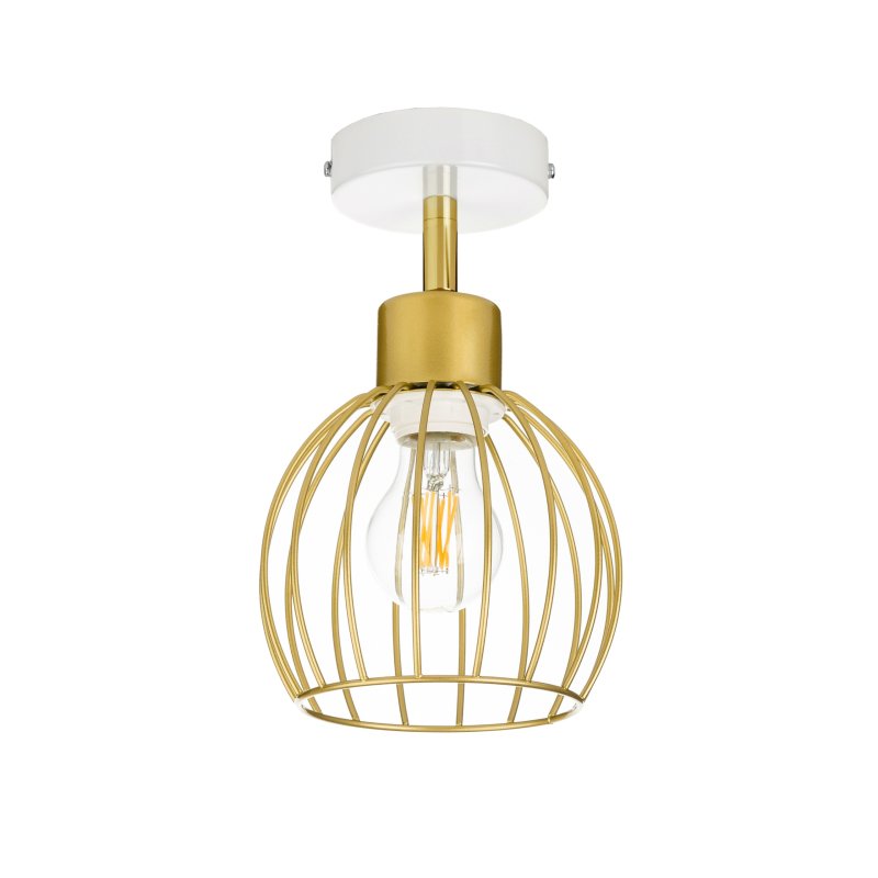 LAMPA KINKIET ścienny regulowany loft drut złoty 1