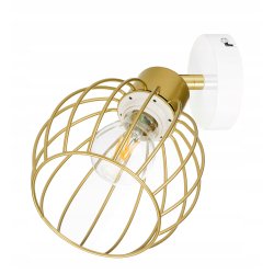 LAMPA KINKIET ścienny regulowany loft drut złoty 1