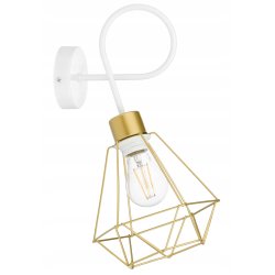 LAMPA kinkiet E27 żyrandol stały loft drut złoty 1