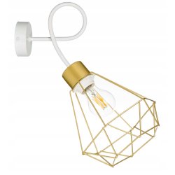 LAMPA kinkiet E27 żyrandol stały loft drut złoty 1