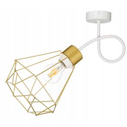 LAMPA kinkiet E27 żyrandol stały loft drut złoty 1