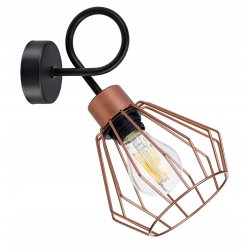 Lampa kinkiet E27 ścienny stały loft drut brylant