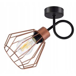 Lampa kinkiet E27 ścienny stały loft drut brylant