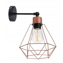 Lampa kinkiet E27 ścienny stały loft drut Diament