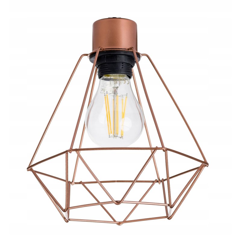 Lampa kinkiet E27 ścienny stały loft drut Diament