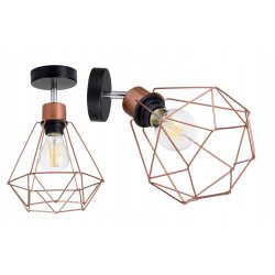 lampa kinkiet ścienny regulowany loft drut diament