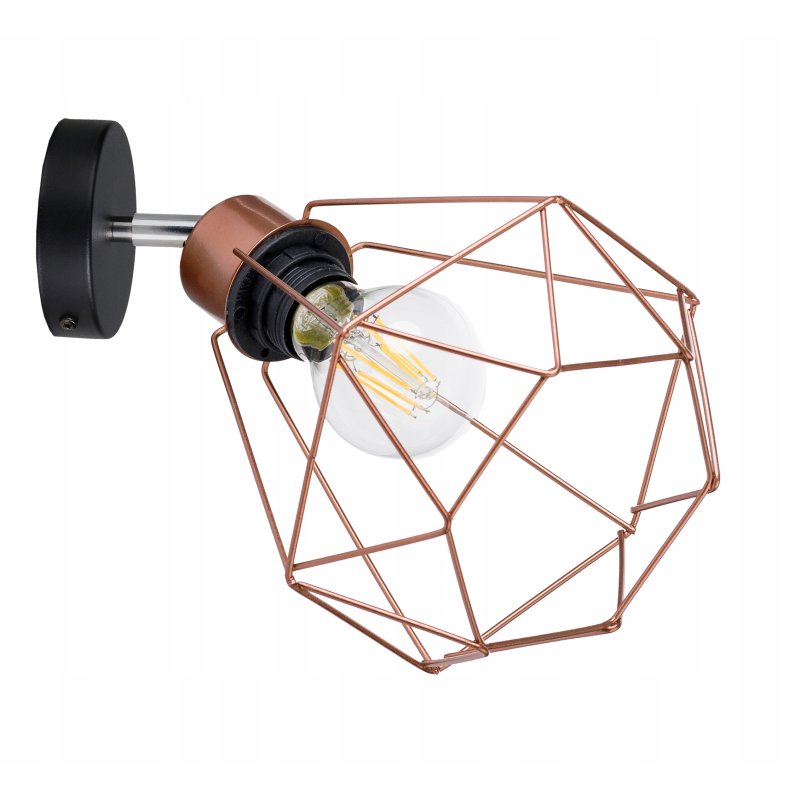 lampa kinkiet ścienny regulowany loft drut diament