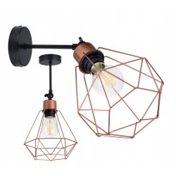 Lampa kinkiet ścienny regulowany loft drut diament