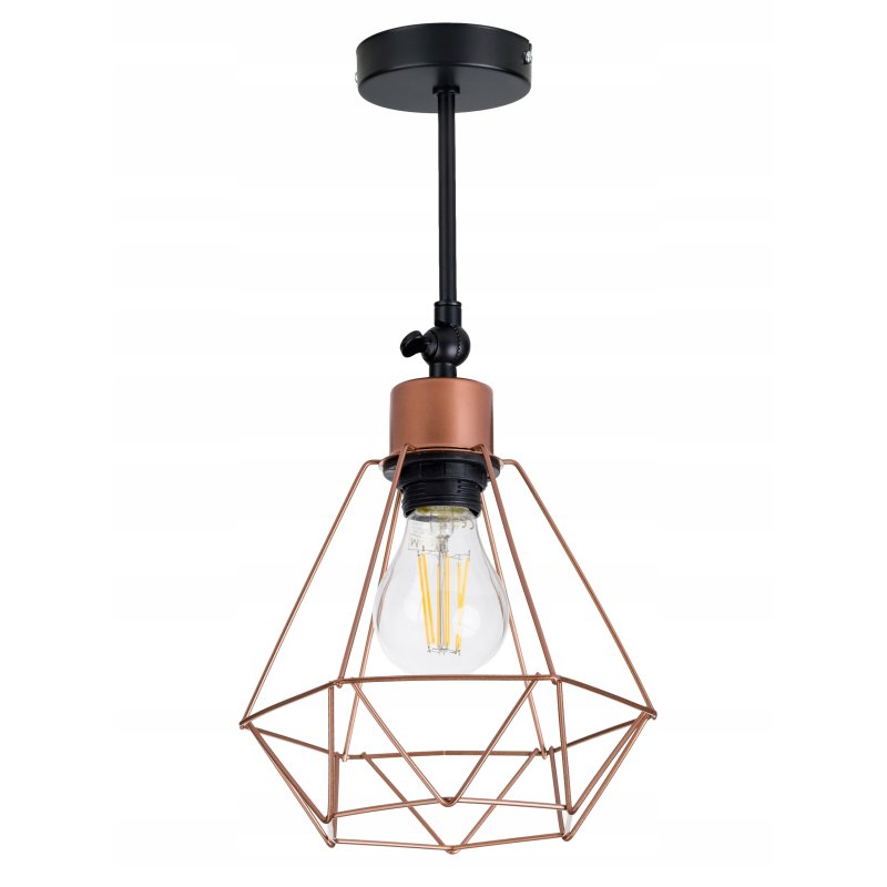 Lampa kinkiet ścienny regulowany loft drut diament