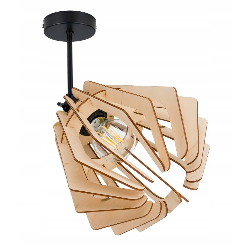 Lampa kinkiet E27 ścienny ruch loft Drewno na E27