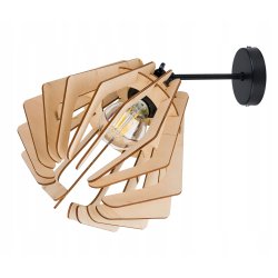 Lampa kinkiet E27 ścienny ruch loft Drewno na E27