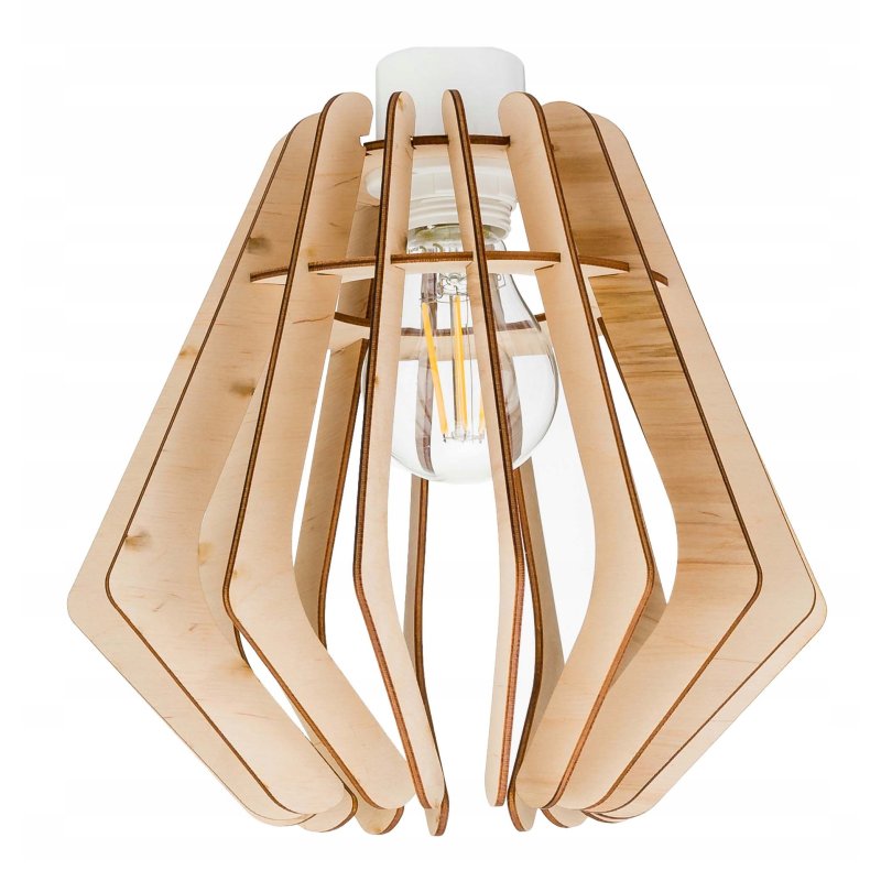 Lampa kinkiet E27 ścienny stały loft Drewno na E27