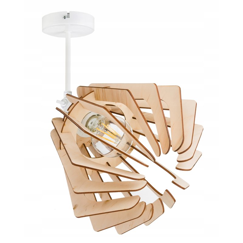 Lampa kinkiet E27 ścienny ruch loft Drewno na E27