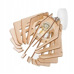 Lampa kinkiet E27 ścienny ruch loft Drewno na E27