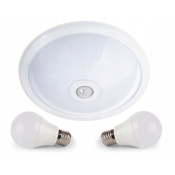 PLAFON lampa OPRAWA na 2 E27 czujnik ruchu PIR 20W
