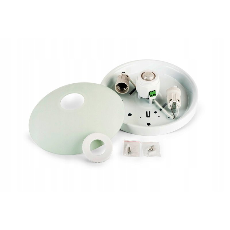 PLAFON lampa OPRAWA na 2 E27 czujnik ruchu PIR 20W