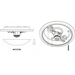 PLAFON lampa OPRAWA na 2 E27 czujnik ruchu PIR 20W