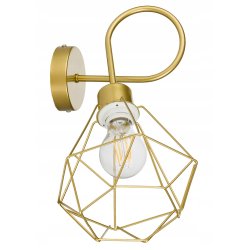 LAMPA sufitowa żyrandol kinkiet E27 stały loft drut złoty na 1x E27