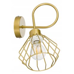 Lampa kinkiet E27 żyrandol stały kręcony loft drut brylant złoty na 1 x E27