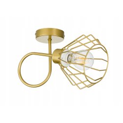 Lampa kinkiet E27 żyrandol stały kręcony loft drut brylant złoty na 1 x E27