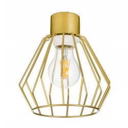 Lampa kinkiet E27 żyrandol stały kręcony loft drut brylant złoty na 1 x E27