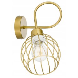 LAMPA KINKIET E27 żyrandol stały kręcony loft drut Kula złoty na 1 x E27