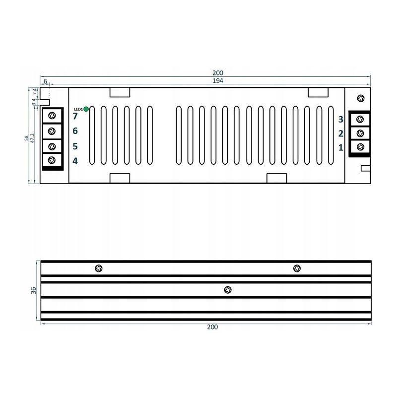 ZASILACZ PREMIUM modułowy 12V 12,5A 150W montażowy slim IP20 CCTV taśm LED