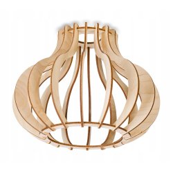 Lampa stojąca podłogowa loft na led E27 stała prosta z kloszem drewno 100cm