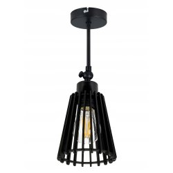LAMPA czarna kinkiet E27 ścienny ruchomy loft Drewno piramidka eko czarny