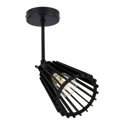 LAMPA czarna kinkiet E27 ścienny ruchomy loft Drewno piramidka eko czarny