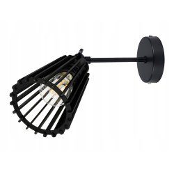 LAMPA czarna kinkiet E27 ścienny ruchomy loft Drewno piramidka eko czarny