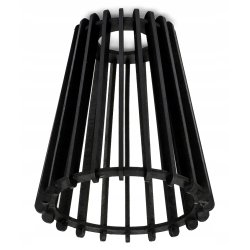 LAMPA czarna kinkiet E27 ścienny stały loft Drewno piramidka eko czarny