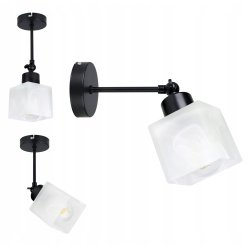 LAMPA KINKIET ścienny ruchomy loft Klosz SZKLANY