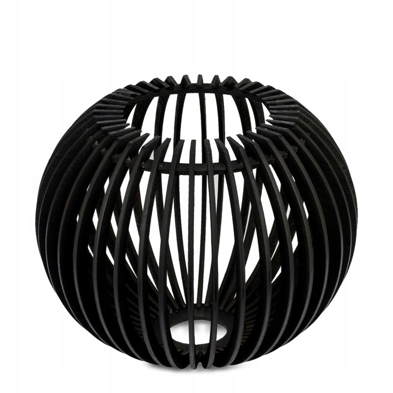Lampa kinkiet ścienny stały prosty LOFT klosz kula 40 Drewno na 1x E27