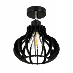 Lampa kinkiet ścienny stały REGULOWANY LOFT klosz ALLADYNA Drewno na 1x E27